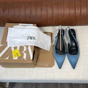 Brand NEW ZARA Denim Mules